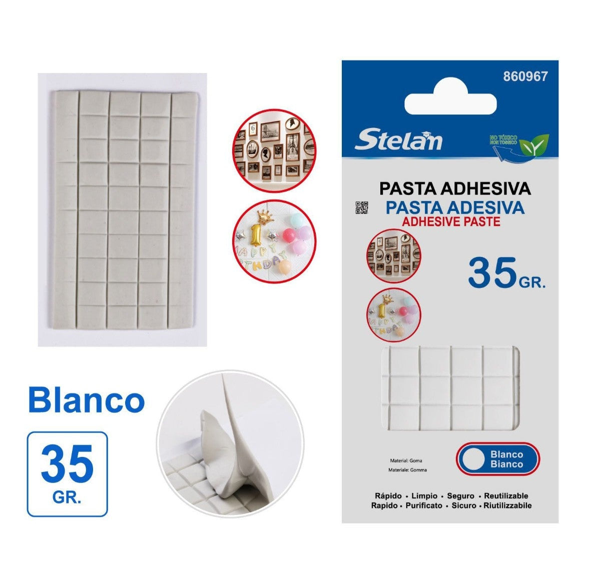 Pasta adhesiva blanca