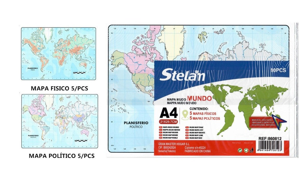 Mapa Mundo A4