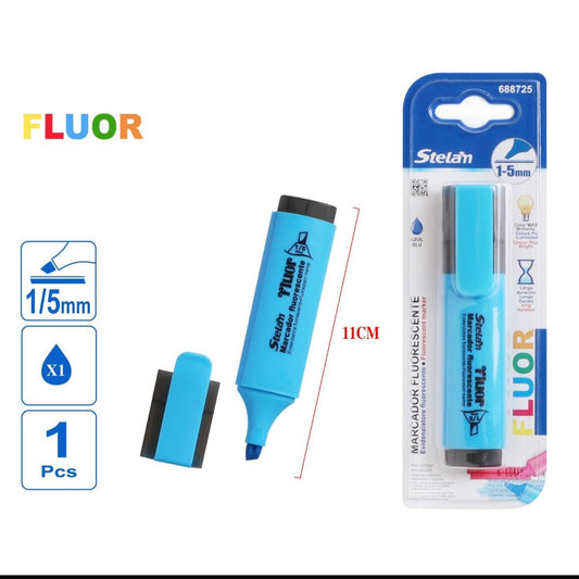 rotulador fluorescente azul 1-5 mm