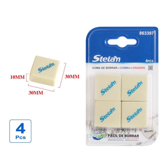 gomas cuadradas pequeñas | pack 4 uds