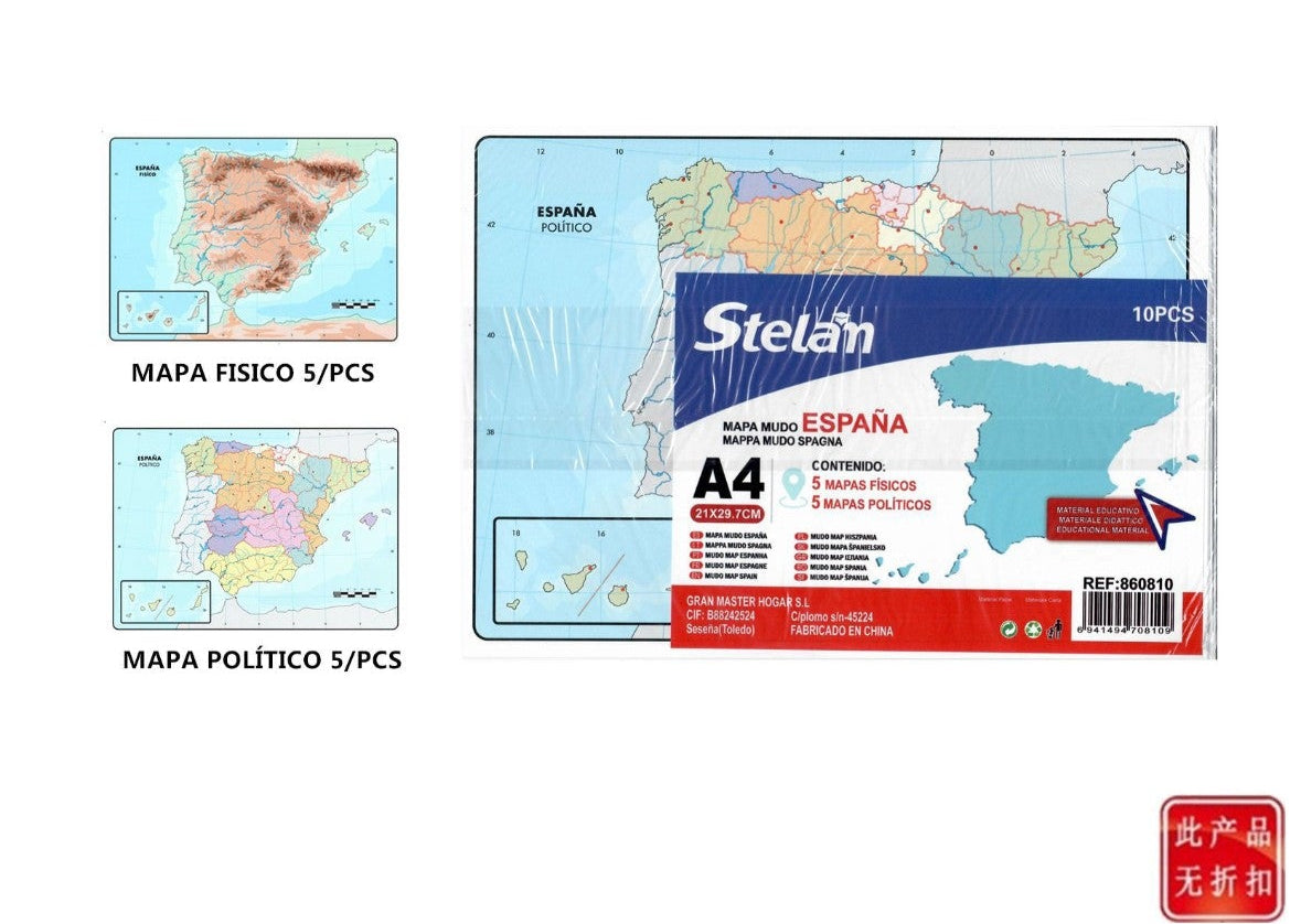 Mapa España A4