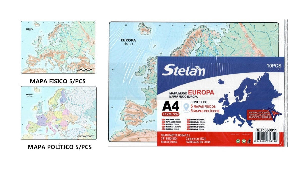 Mapa Europa A4