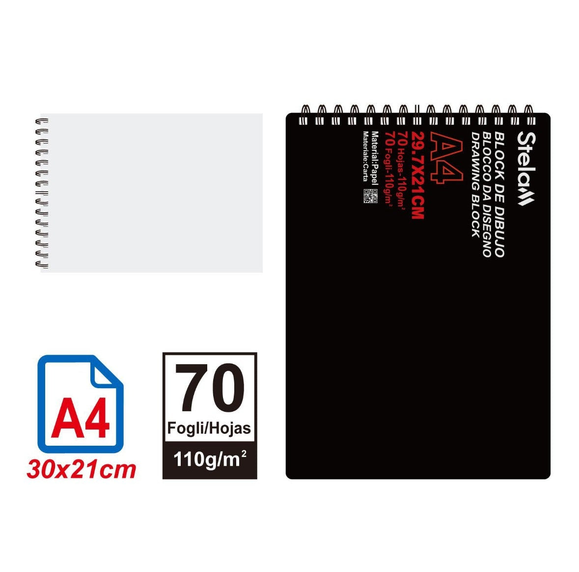Block de Dibujo A4 – 70 Hojas